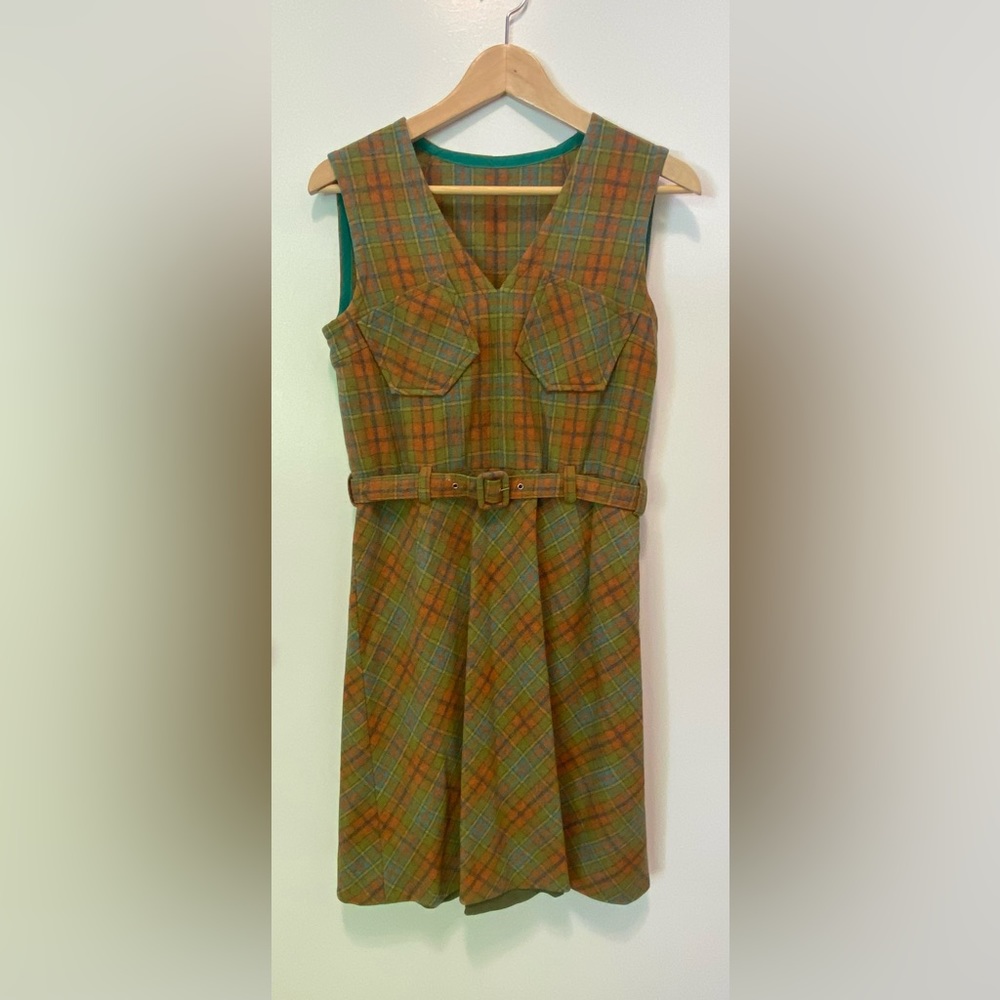 Vintage handmade wool dress, one of a kind